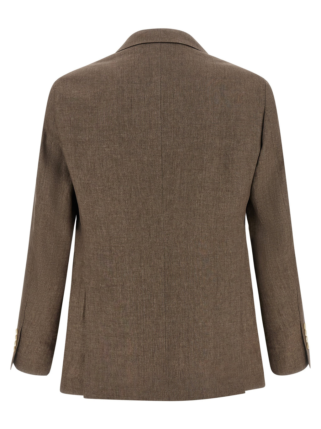 Blazer de lino marrón Brunello Cucinelli