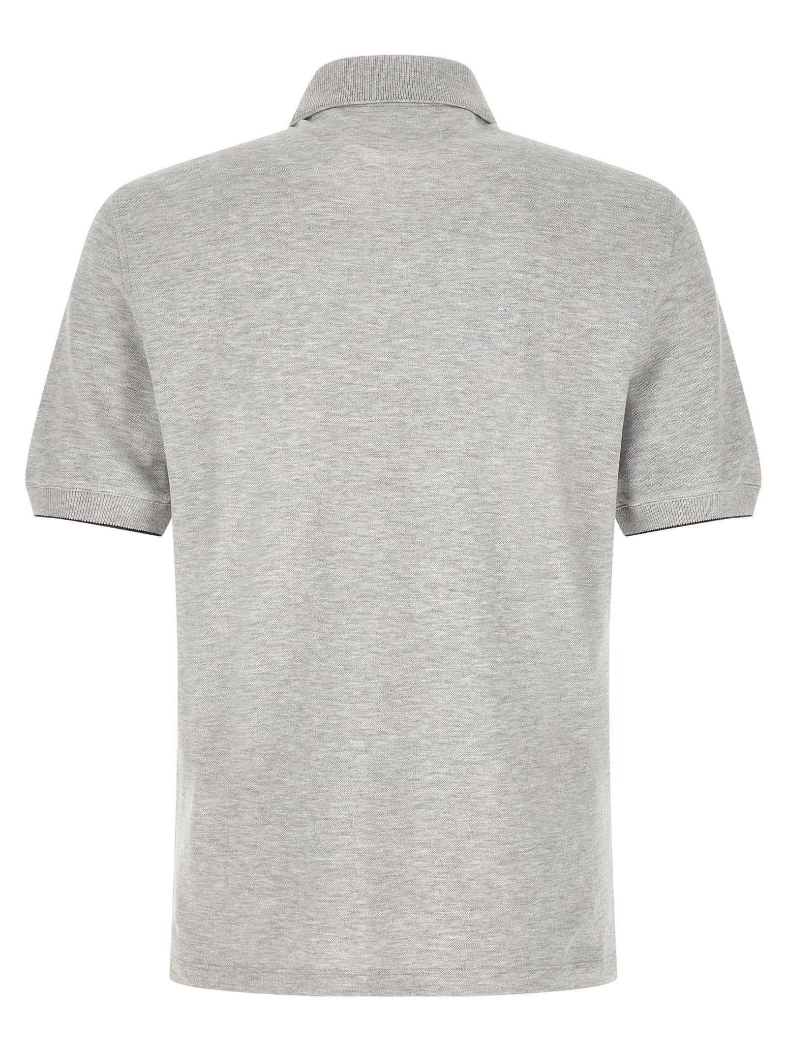 Polo de algodón gris Brunello Cucinelli