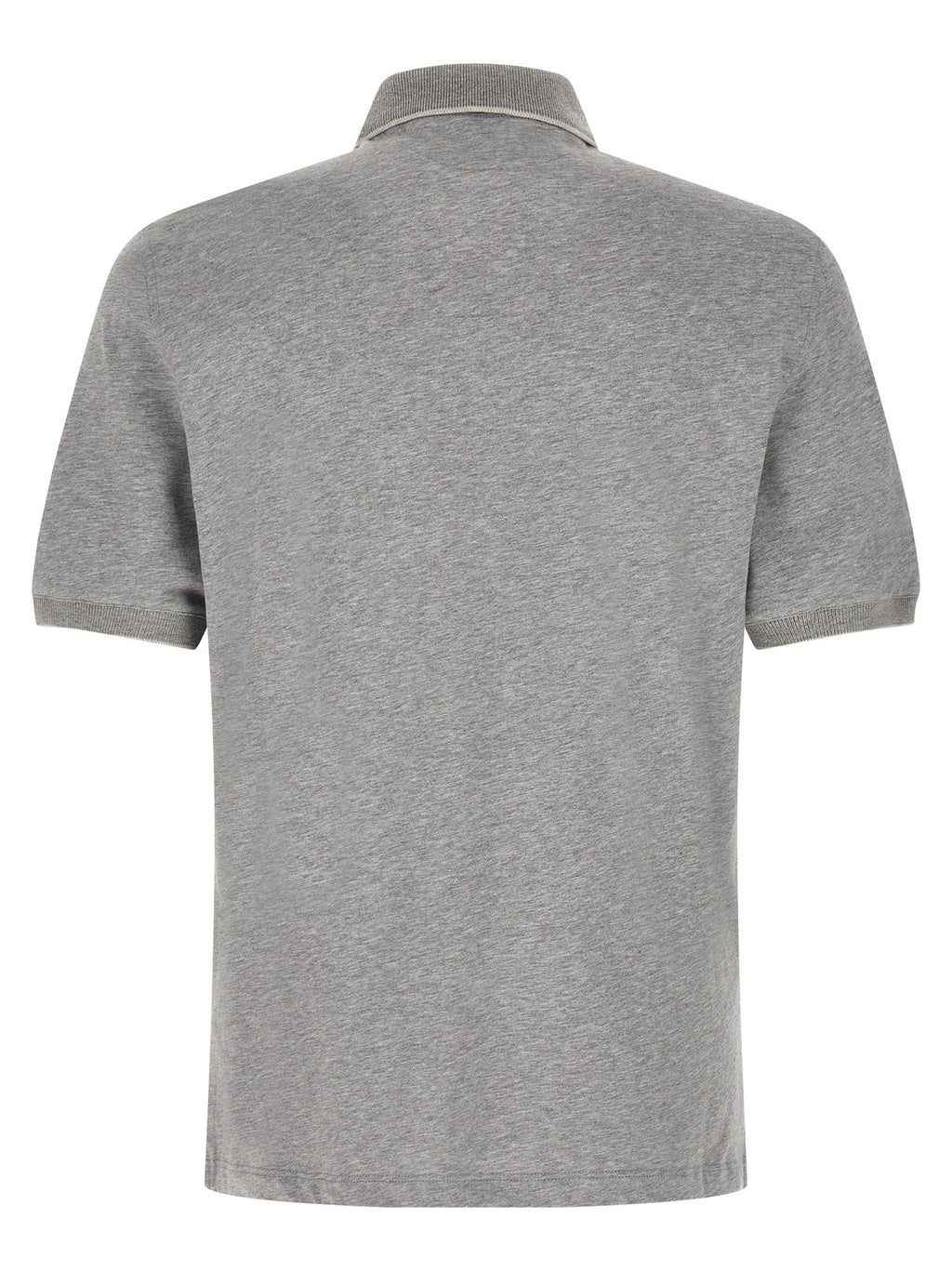 Polo de algodón gris Brunello Cucinelli