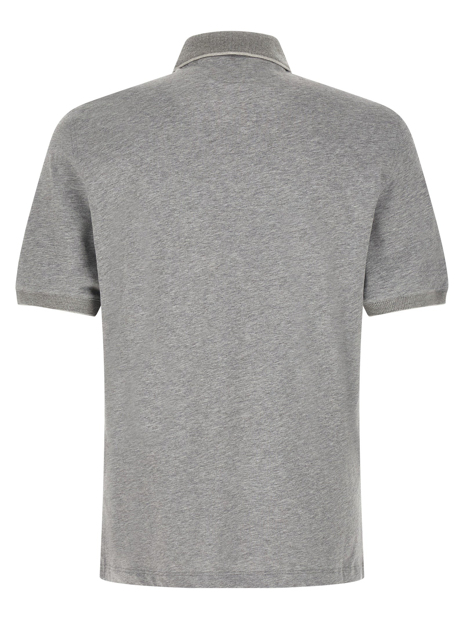 Polo de algodón gris Brunello Cucinelli