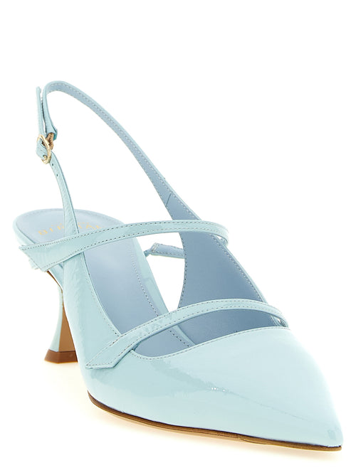 Zapatos de tacón medio Alexandre Birman de piel de vaca azules