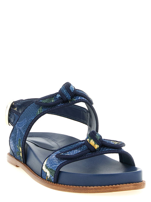 Sandalias planas Alexandre Birman de piel de vaca azules
