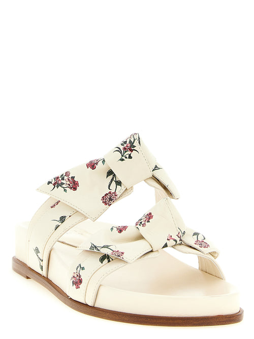 Sandalias deslizantes de piel de vaca blancas Alexandre Birman