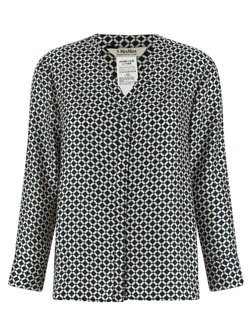 'S Max Mara Blue Silk Blouse