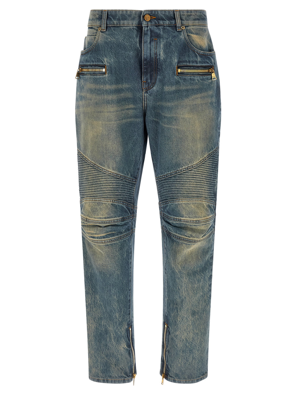 Vaqueros rectos Balmain de algodón azul