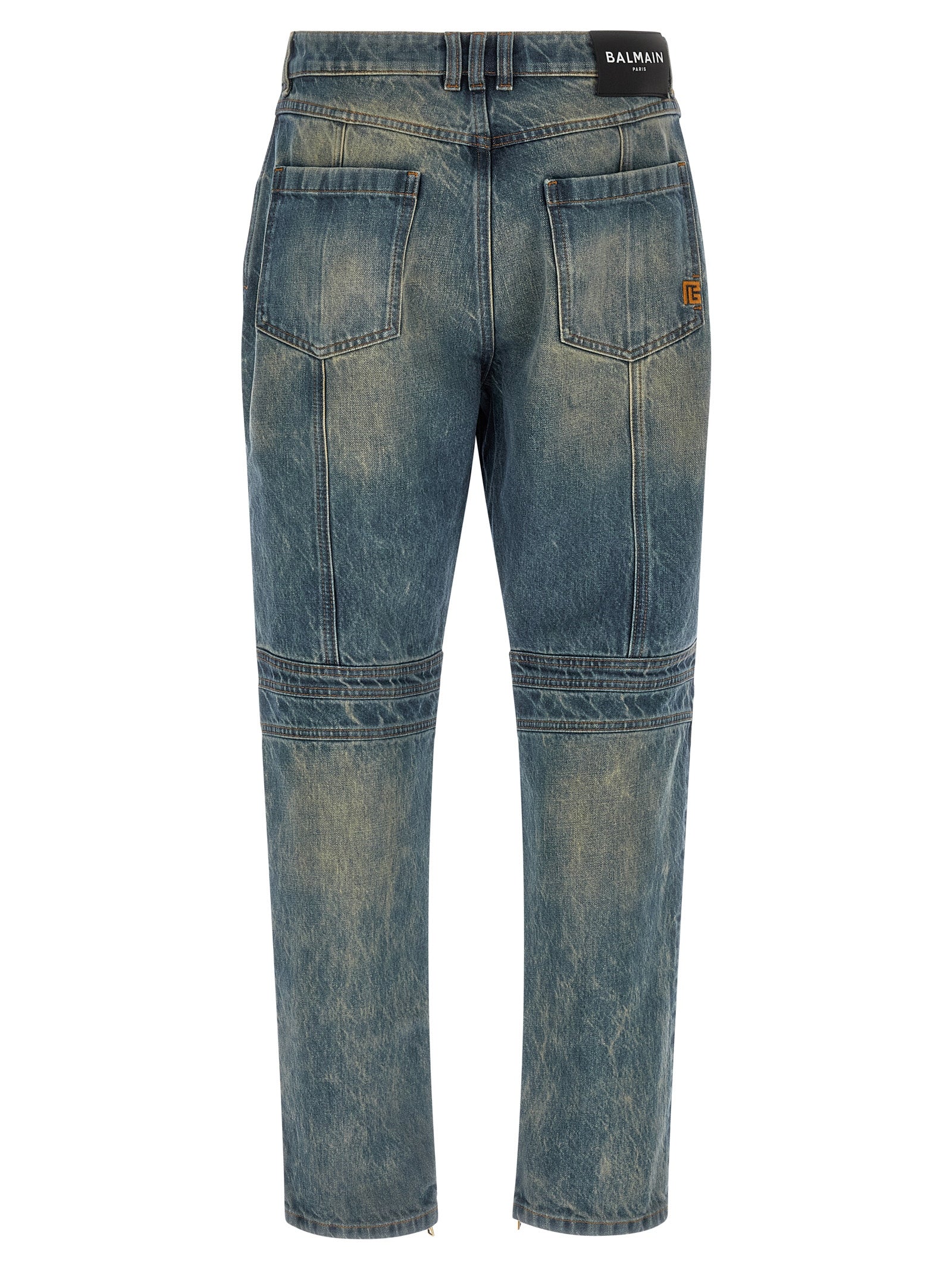 Vaqueros rectos Balmain de algodón azul