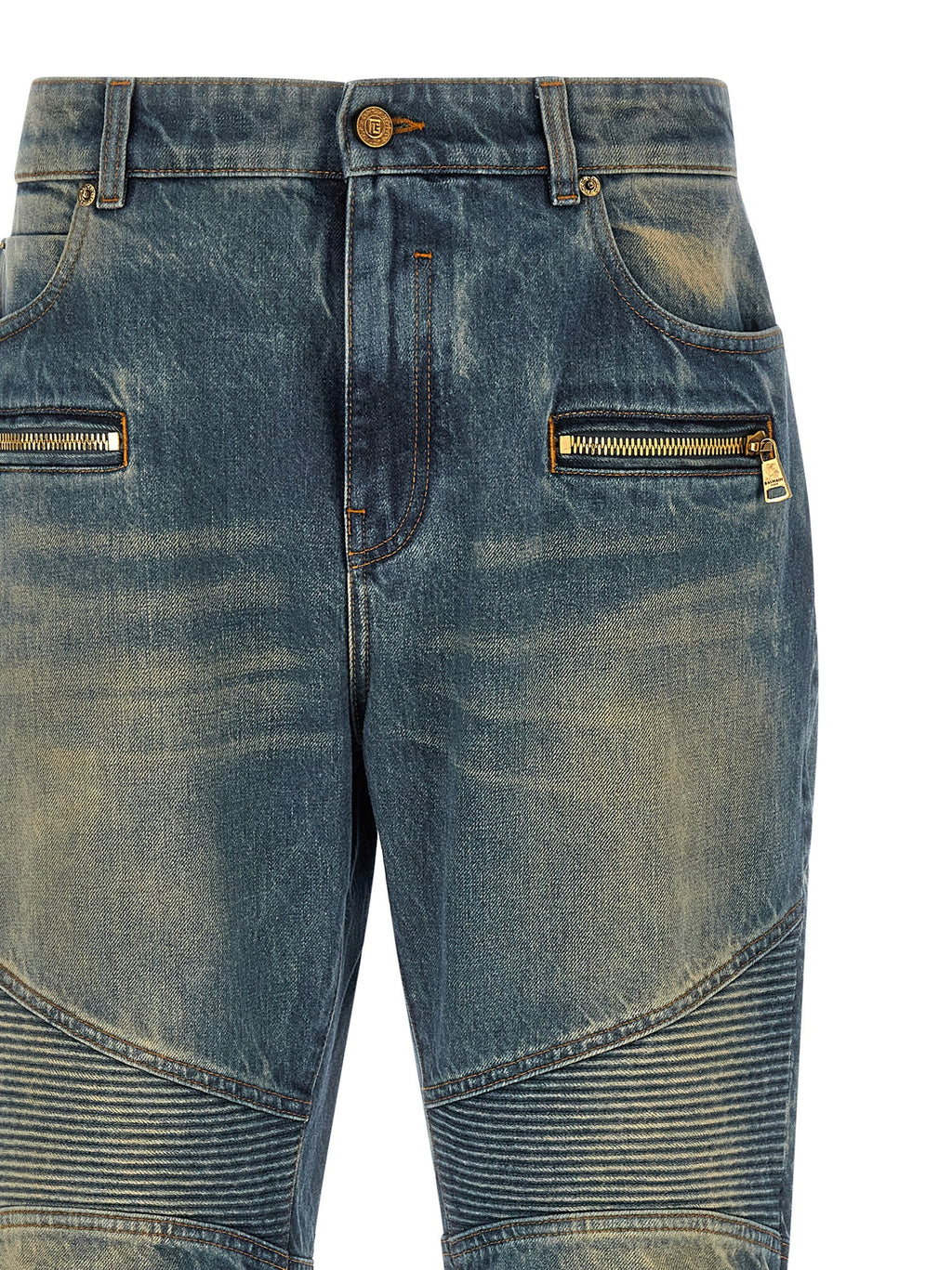 Vaqueros rectos Balmain de algodón azul