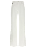 Vaqueros acampanados de algodón blanco Dolce & Gabbana
