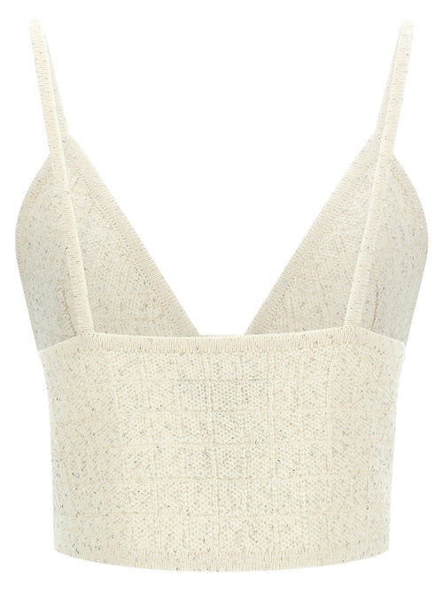Alessandra Rich White Polyester Tank Tops