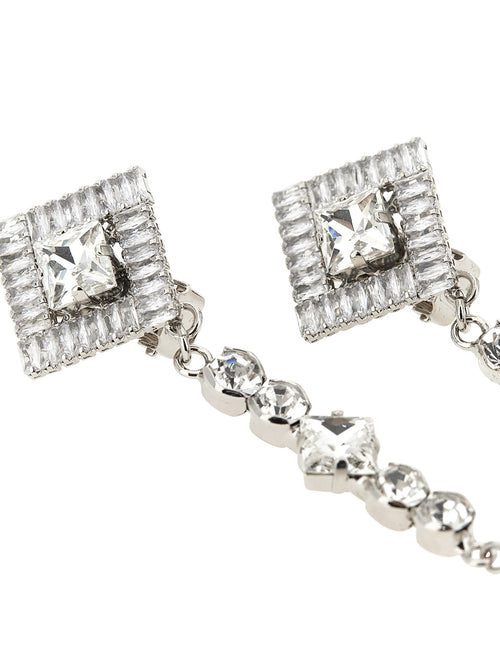 Alessandra Rich Boucles d'oreilles argentées en plastique