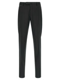 Incotex Black Virgin Wool Dress Pants