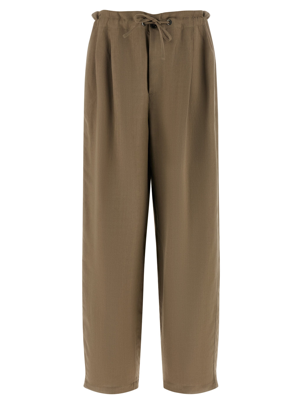 Pantalones informales de viscosa beige Brunello Cucinelli