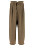 Pantalones informales de viscosa beige Brunello Cucinelli