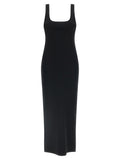 Entire Studios Black Viscose Midi Dress