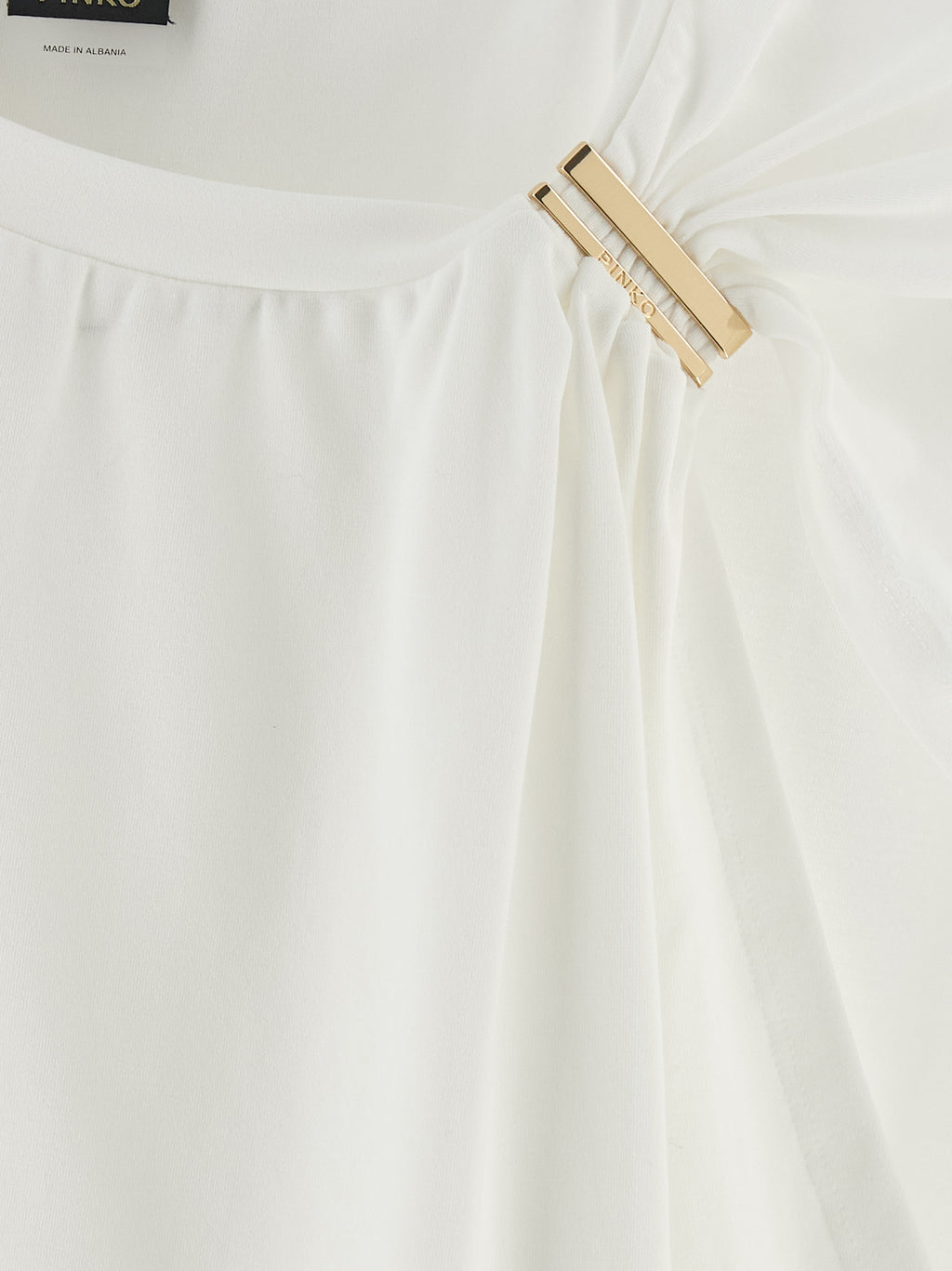 PINKO Camiseta de Algodón Blanca