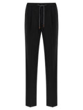 Incotex Black Virgin Wool Casual Pants