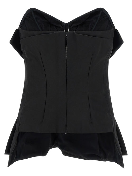 Alexander McQueen Camisetas sin mangas de poliéster negras