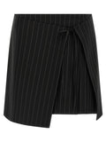 Sportmax Black Virgin Wool Long Skirt