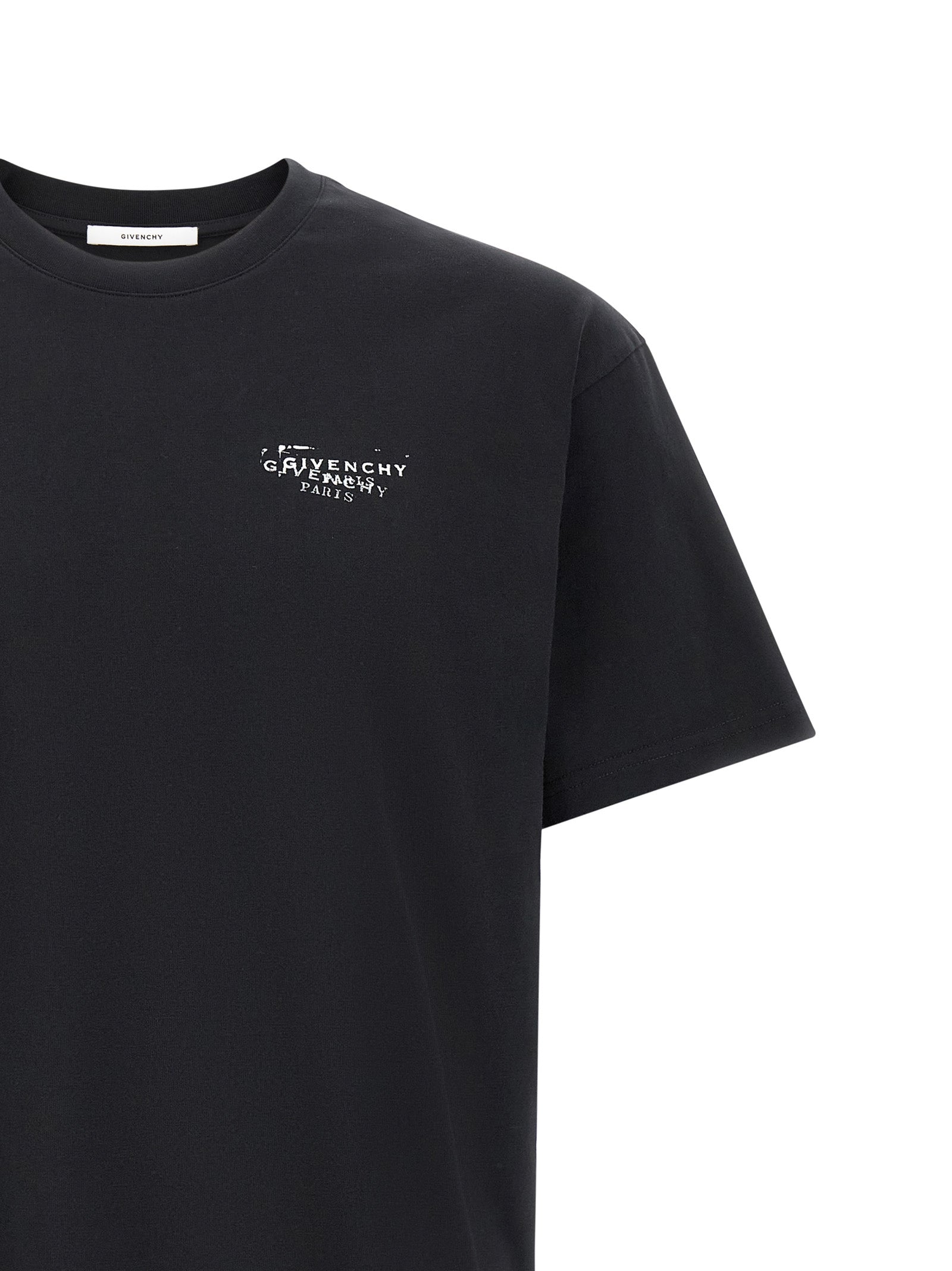 Camiseta negra de algodón Givenchy
