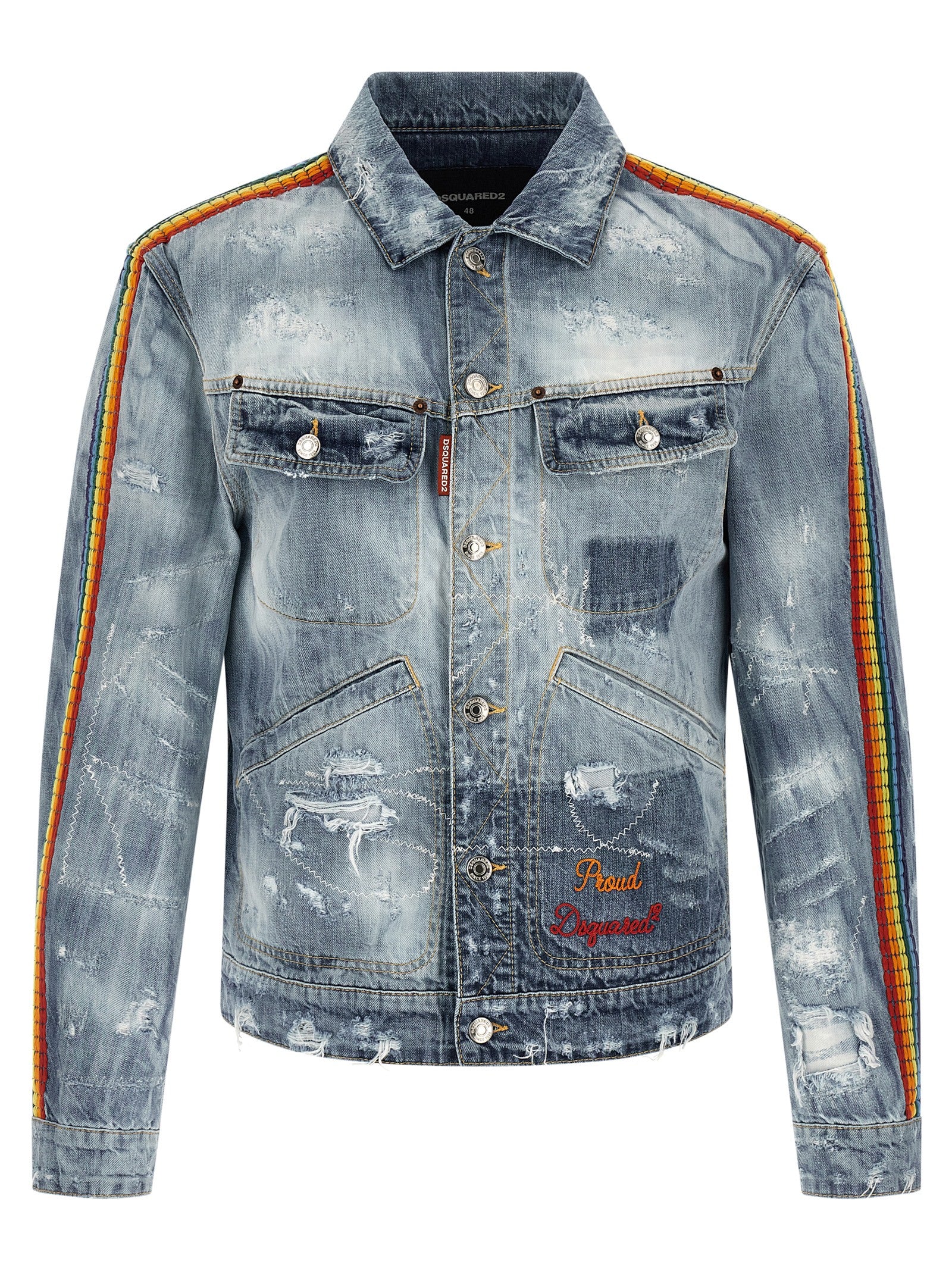 Chaqueta Dsquared² de algodón denim azul