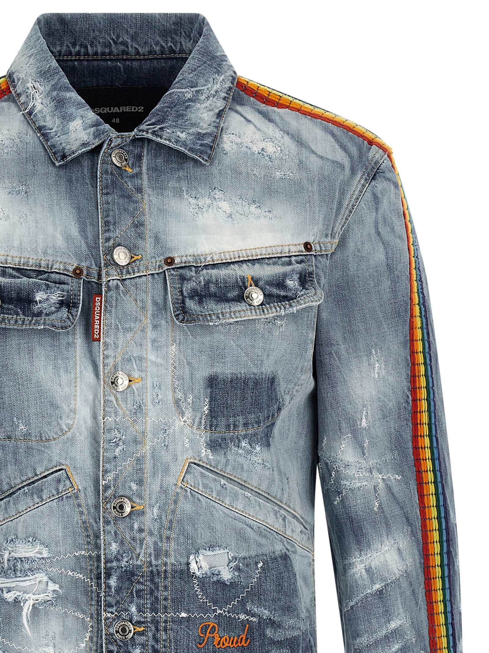 Chaqueta Dsquared² de algodón denim azul