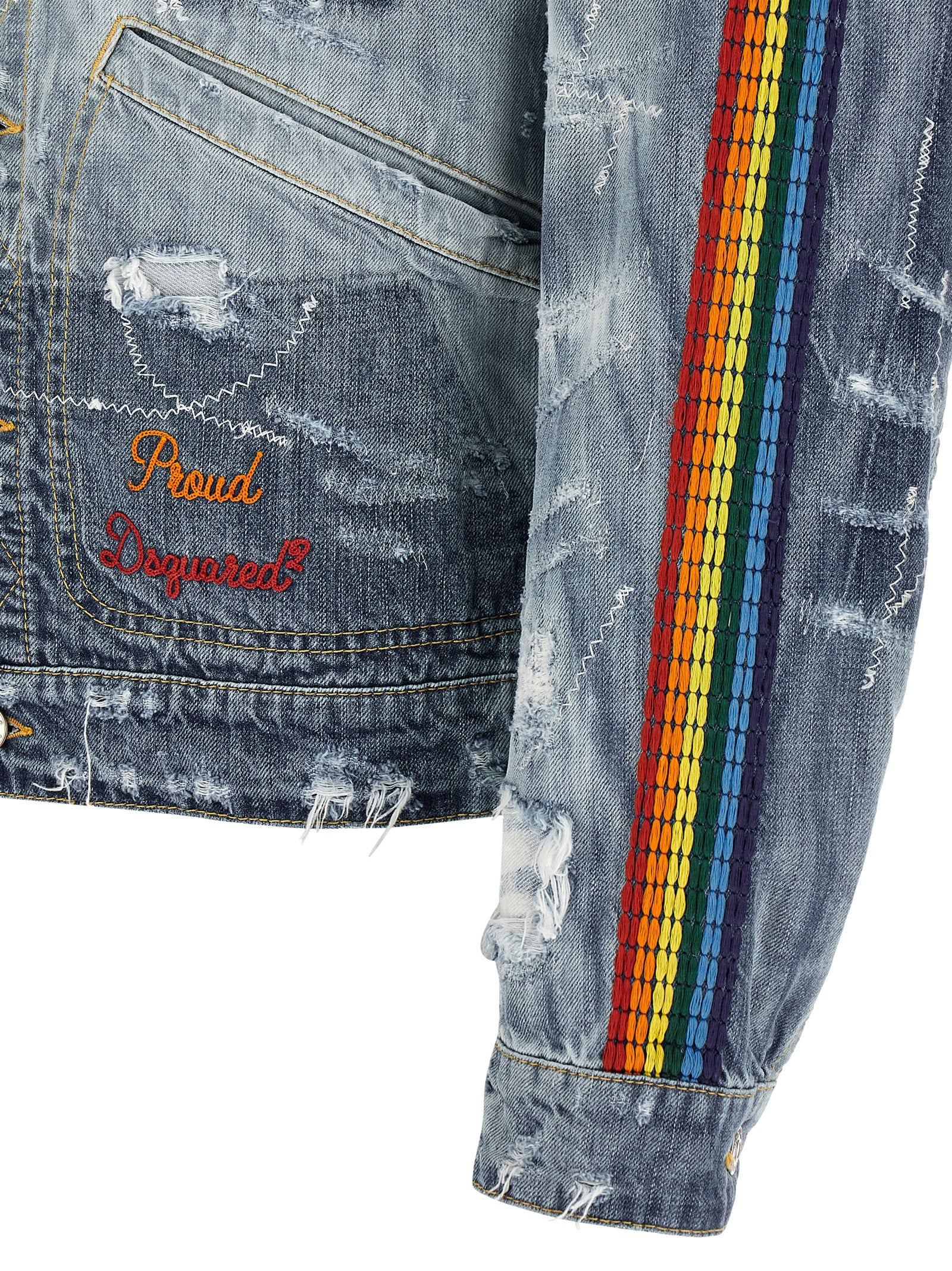 Chaqueta Dsquared² de algodón denim azul