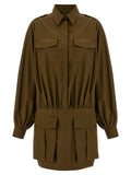 7 For All Mankind Brown Cotton Short Dress