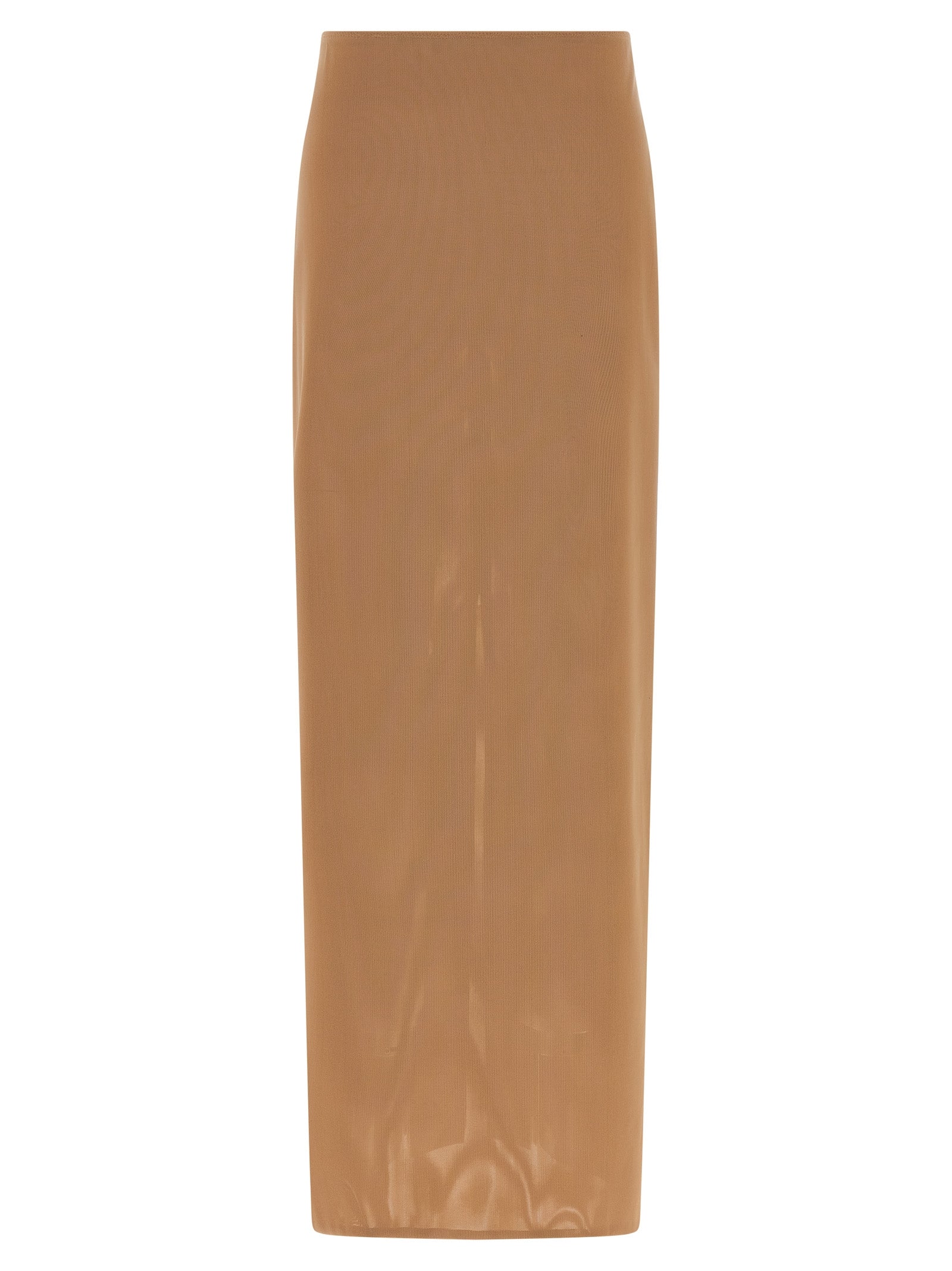 Falda midi Armarium de poliamida beige