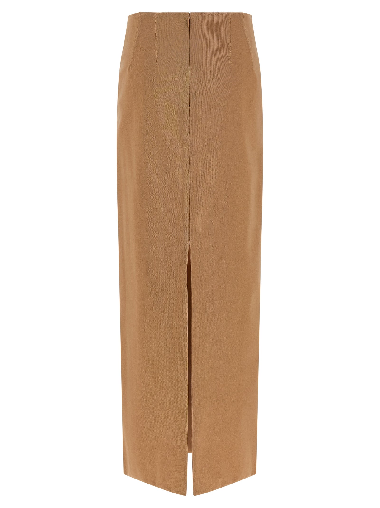 Falda midi Armarium de poliamida beige