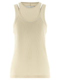 Armarium White Cotton Sleeveles T-Shirt