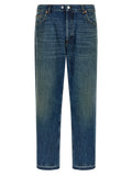 Department 5 Blue Cotton Straight-Leg Jeans