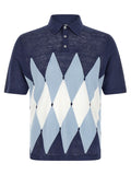 Ballantyne Blue Linen Polo Shirt