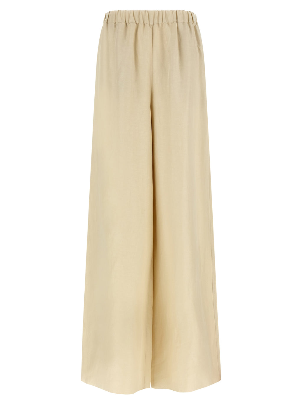 Pantalones casuales de lino beige Max Mara