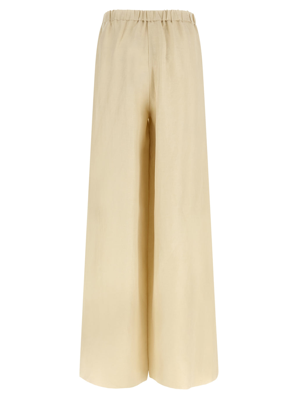 Pantalones casuales de lino beige Max Mara