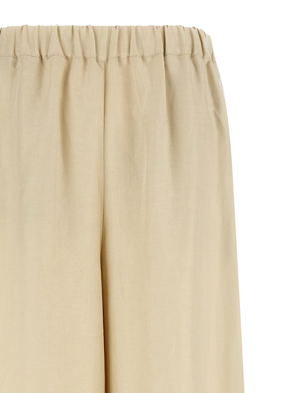 Pantalones casuales de lino beige Max Mara