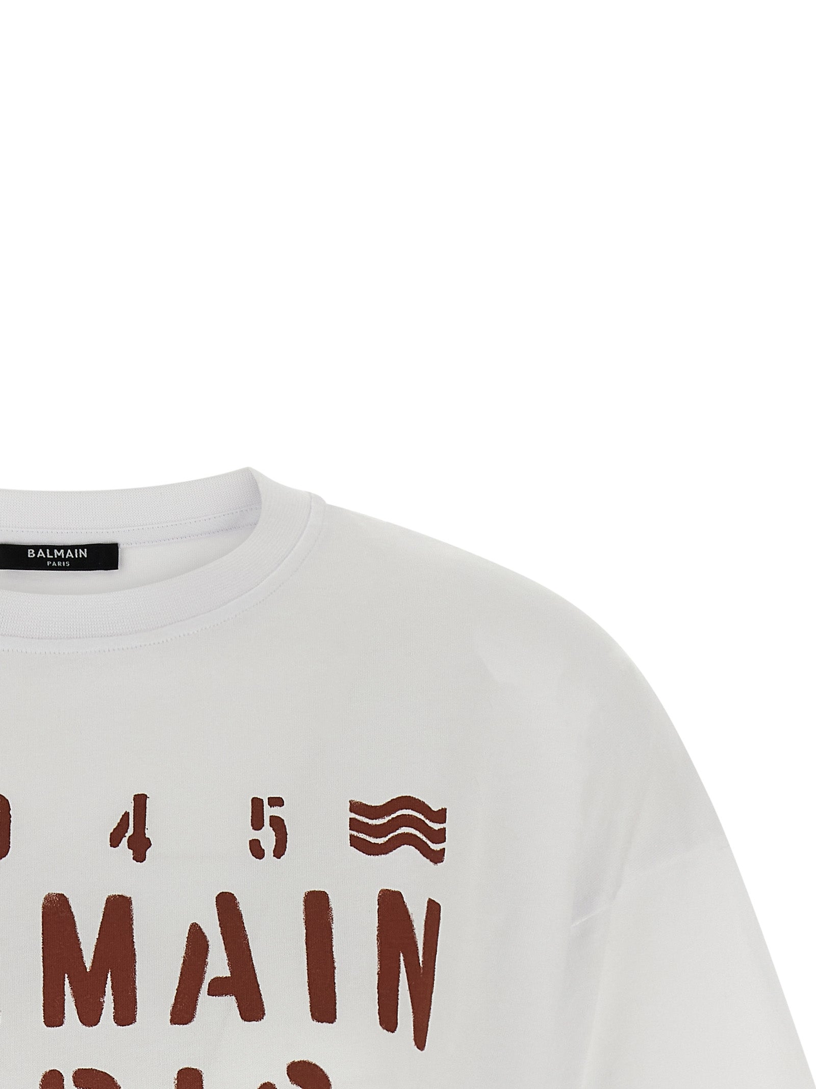 Camiseta Balmain de Algodón Blanco