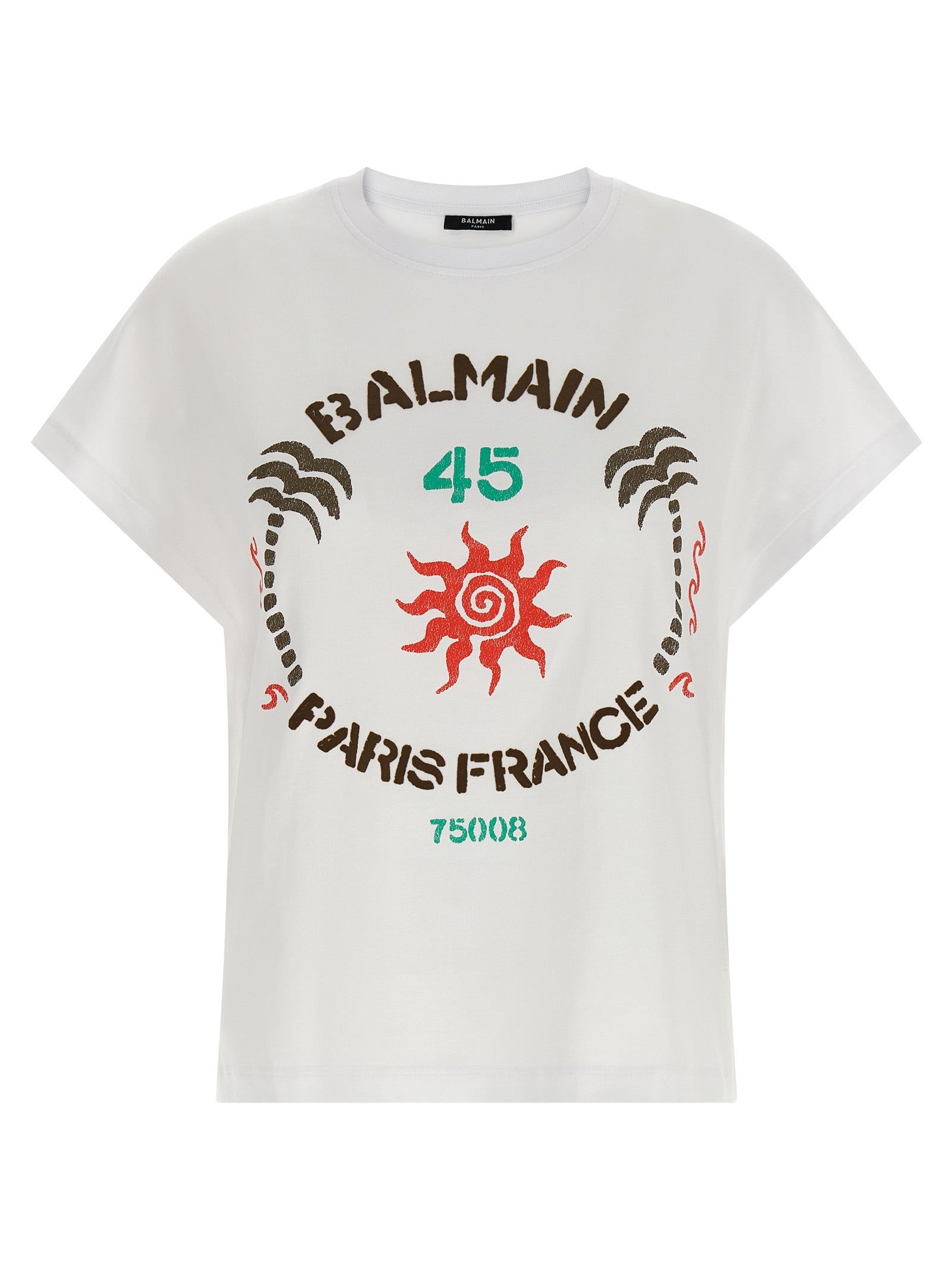 Camiseta Balmain de Algodón Blanco