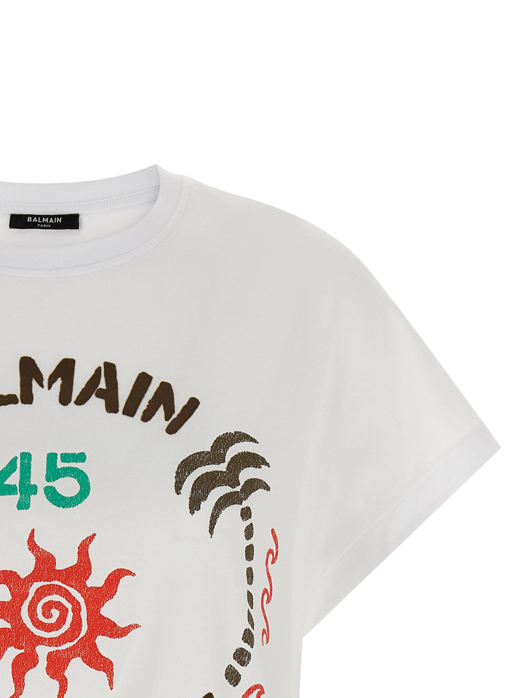 Camiseta Balmain de Algodón Blanco