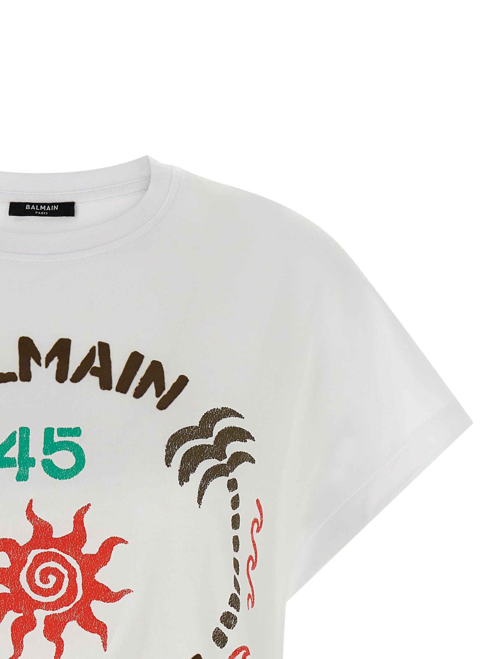 Camiseta Balmain de Algodón Blanco