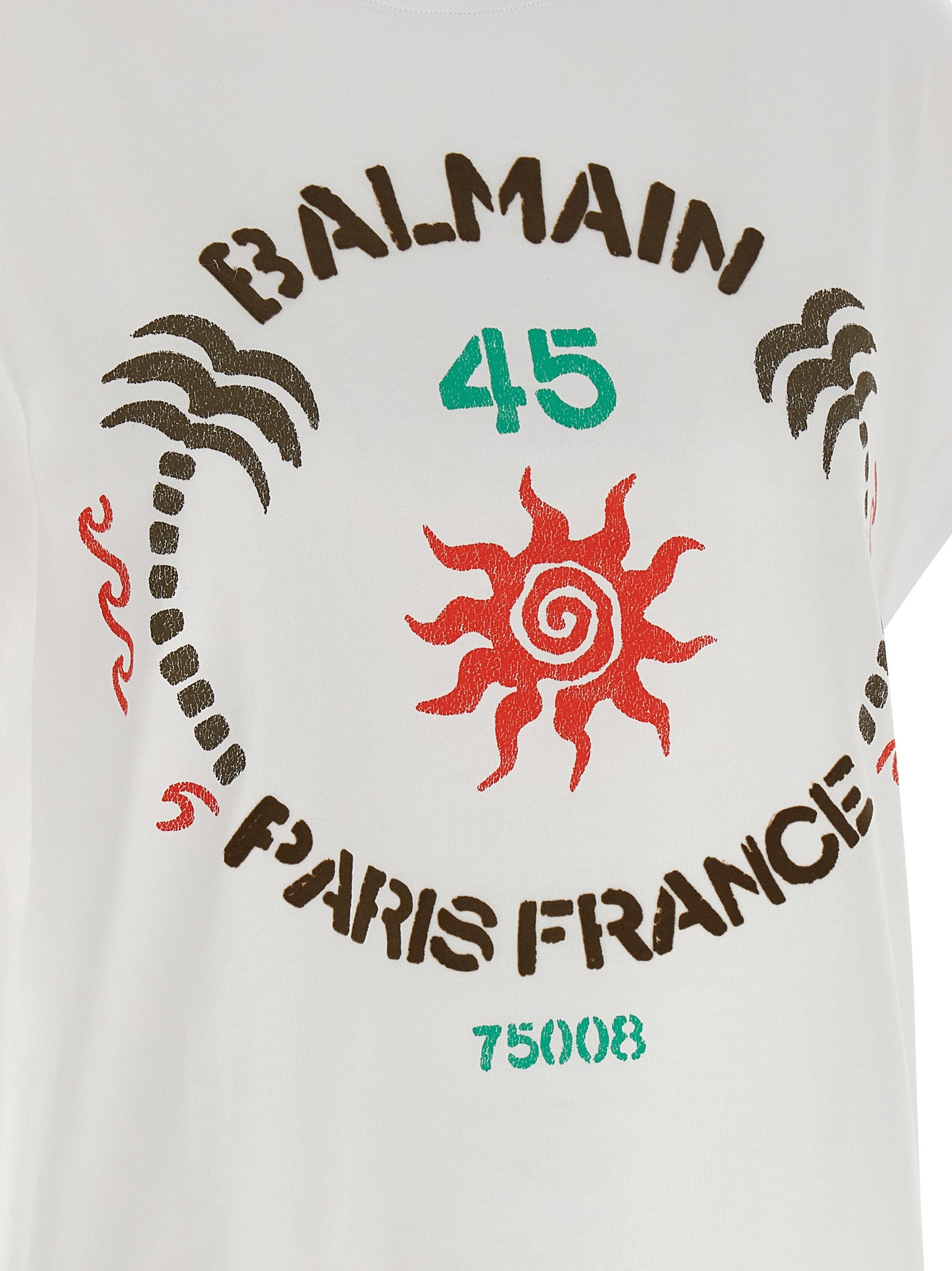 Camiseta Balmain de Algodón Blanco
