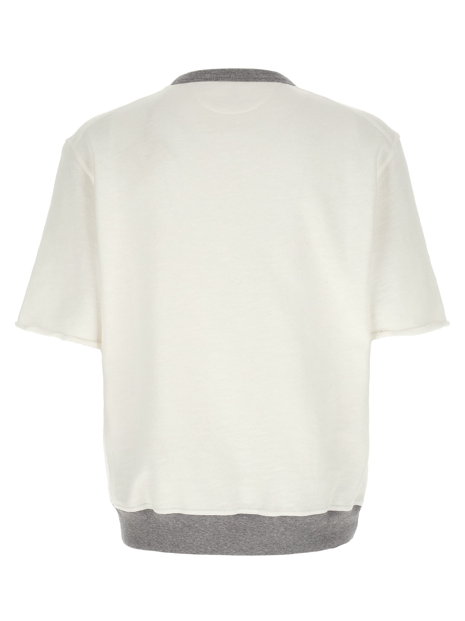 Sudadera blanca de algodón Brunello Cucinelli