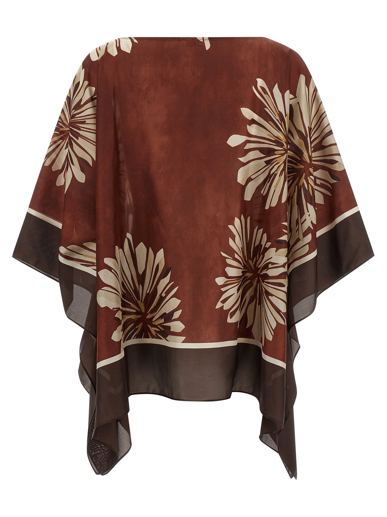 Blusa de seda burdeos de Brunello Cucinelli