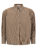 Blusa de algodón marrón Brunello Cucinelli