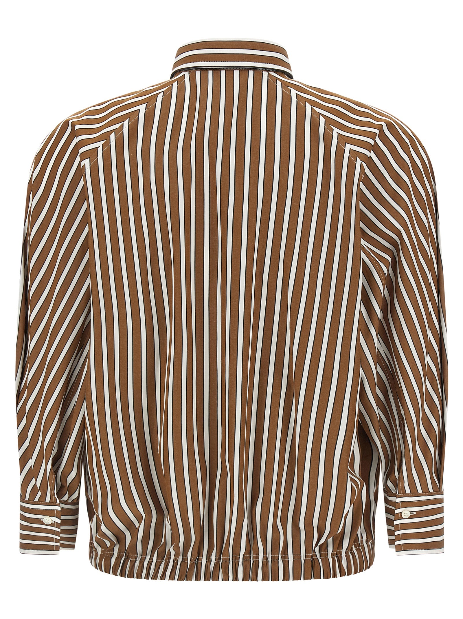 Blusa de algodón marrón Brunello Cucinelli