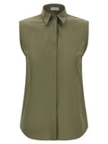Brunello Cucinelli Blusa bicolor de algodón