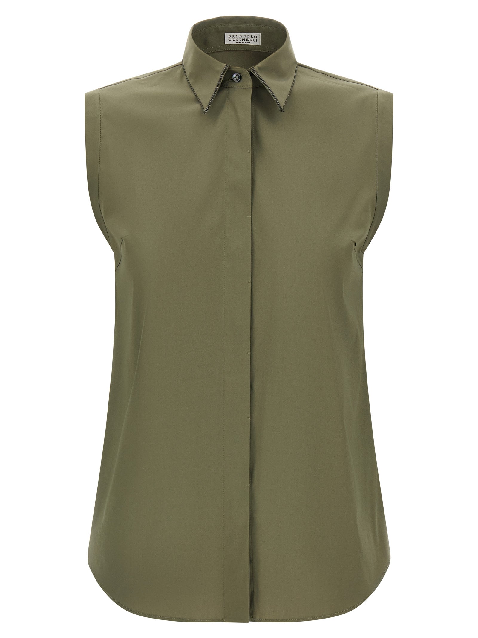 Brunello Cucinelli Blusa bicolor de algodón