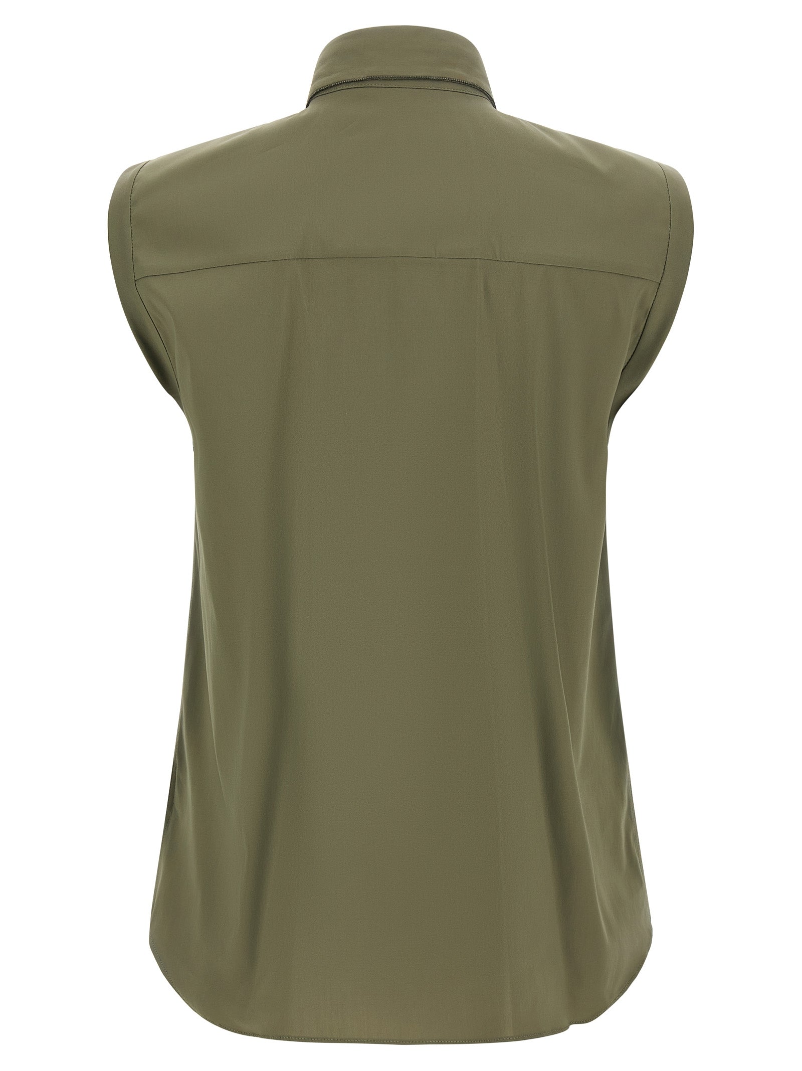 Brunello Cucinelli Blusa bicolor de algodón