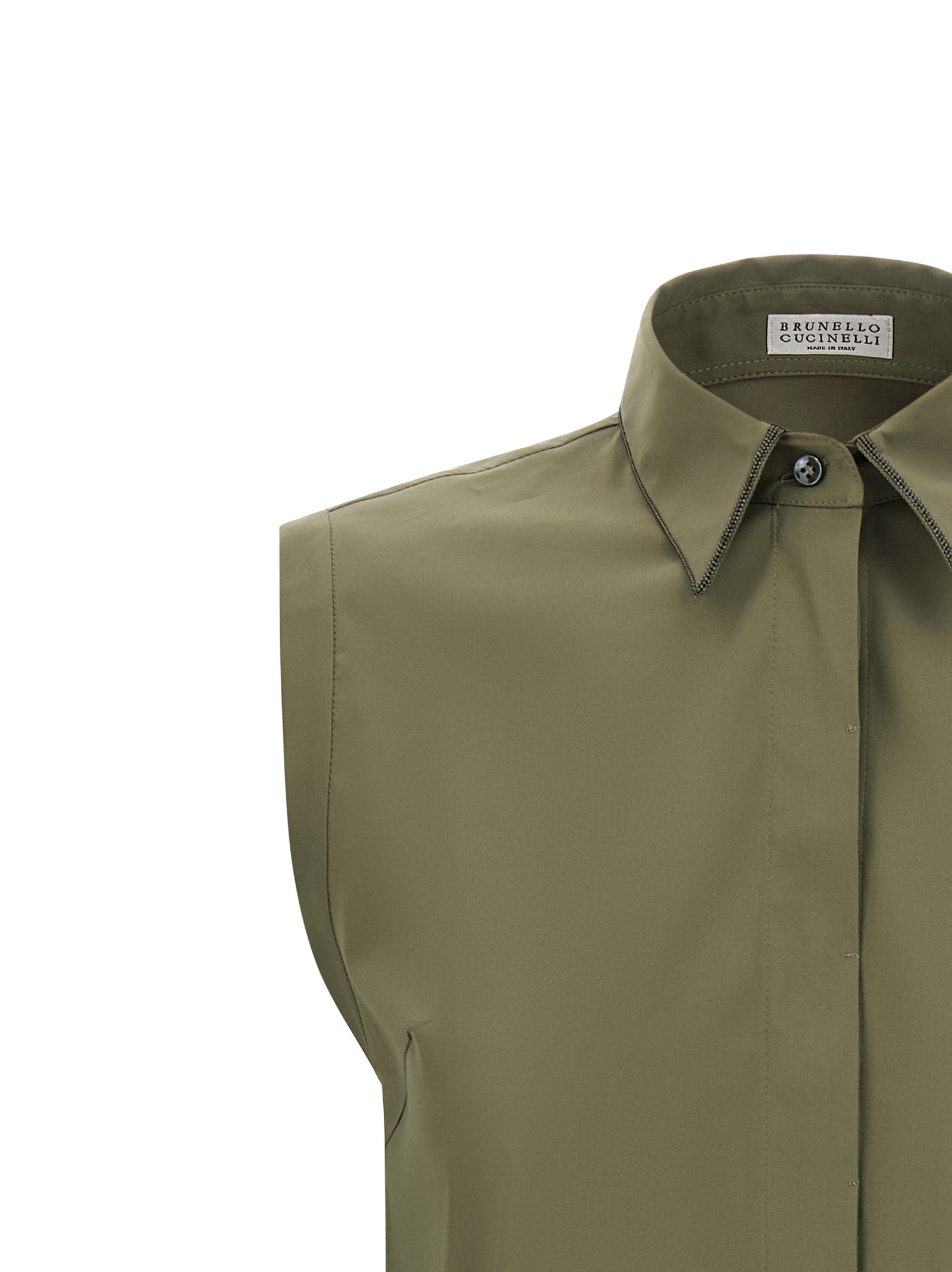 Brunello Cucinelli Blusa bicolor de algodón