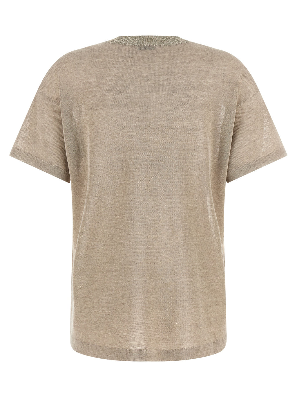 Cárdigan de lino beige Brunello Cucinelli