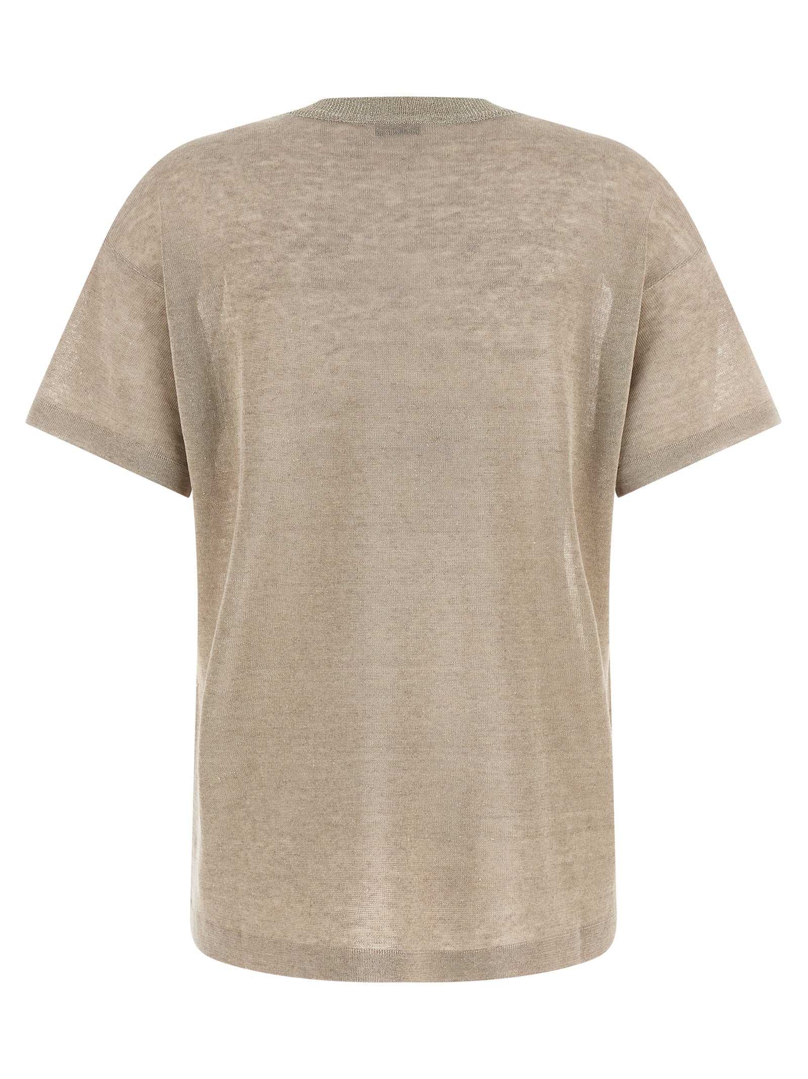 Cárdigan de lino beige Brunello Cucinelli